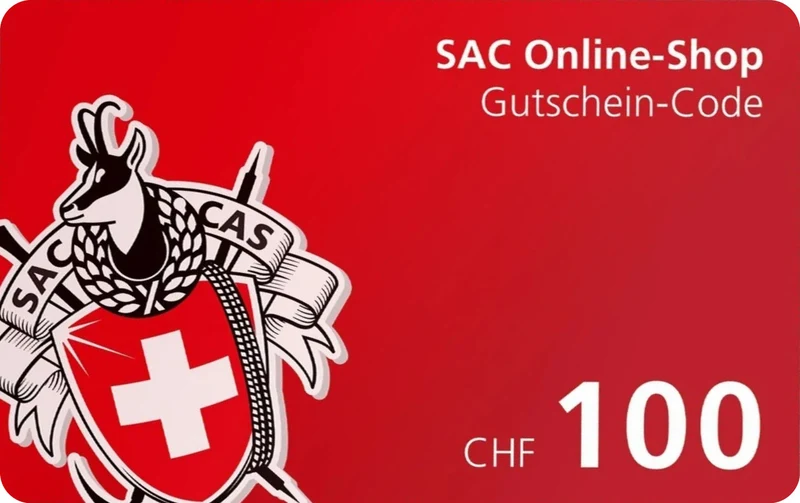 SAC-Gutschein: Online-Shop CHF 100.00