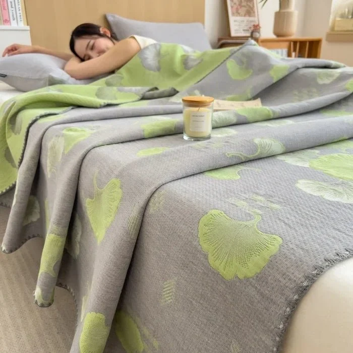 Jacquard-Decke aus Baumwolle – Dreilagige Garnwolle, Handtuch-Sofabezug/Schaldecke