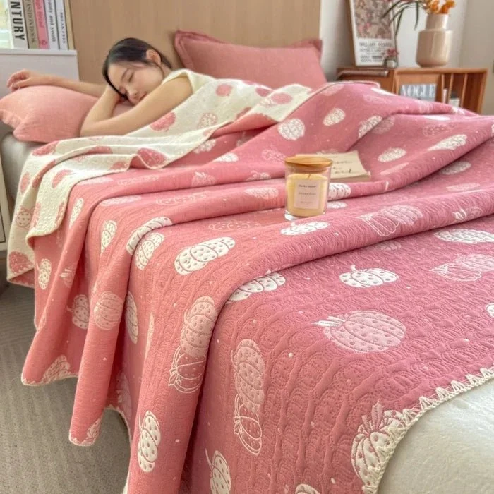 Jacquard-Decke aus Baumwolle – Dreilagige Garnwolle, Handtuch-Sofabezug/Schaldecke