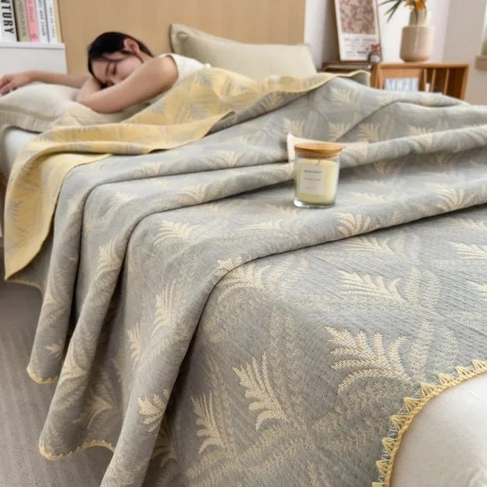 Jacquard-Decke aus Baumwolle – Dreilagige Garnwolle, Handtuch-Sofabezug/Schaldecke