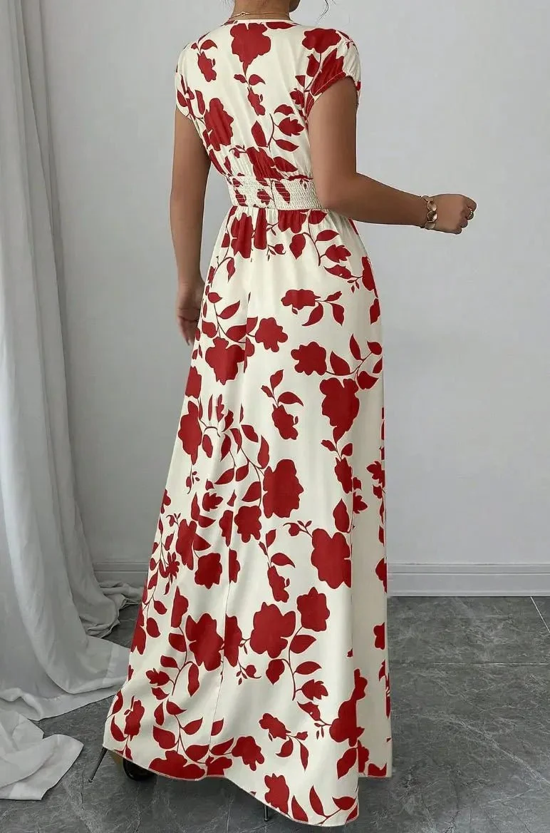 Verleihen Sie Ihrem Sommer-Look mit unserem Damen-Sommerkleid mit V-Ausschnitt das gewisse Etwas.