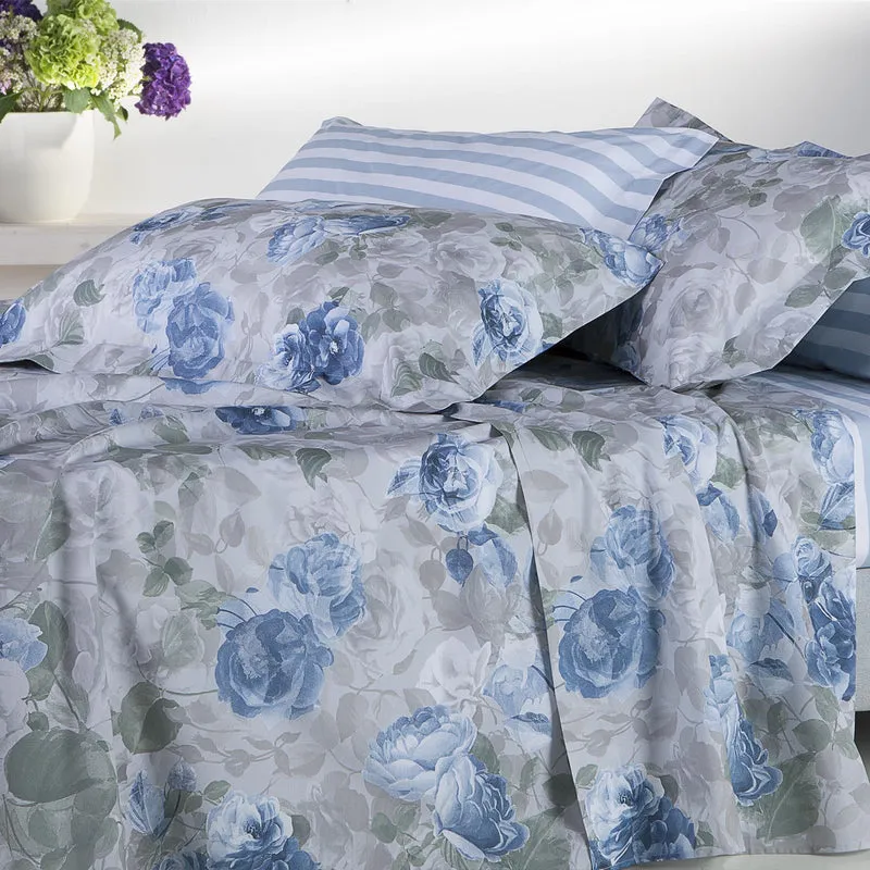 Completo Copripiumino limoges Floreale in Flanella
