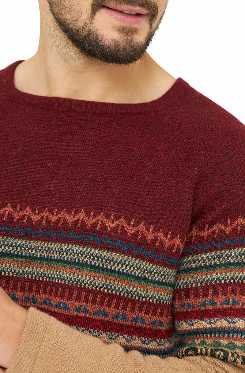 Apu Kuntur - Alpaka Pullover COLORES DE LUNA – Herrenpullover aus 100% Baby Alpaka