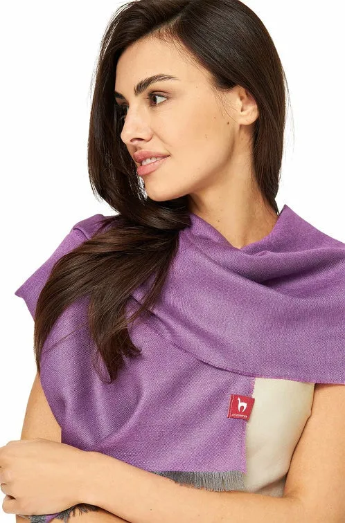 Apu Kuntur – ALPAKA-SEIDEN-SCHAL – DUO – 70 % BABY-ALPAKA & 30 % SEIDE