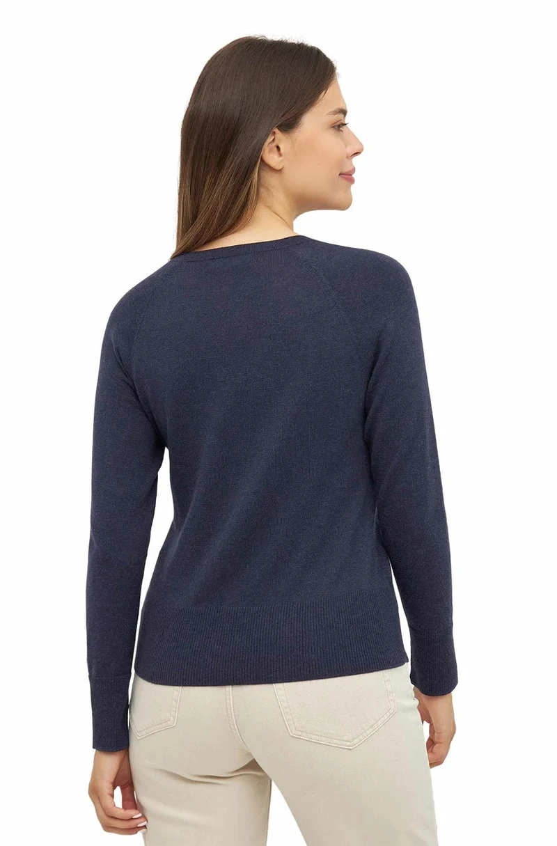 Apu Kuntur - Pullover AURELIA – V-Ausschnitt aus Bio-Baumwolle & Baby Alpaka
