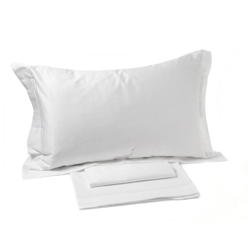 Completo Lenzuola in Raso di cotone Lux Dreaming Tinta Unita