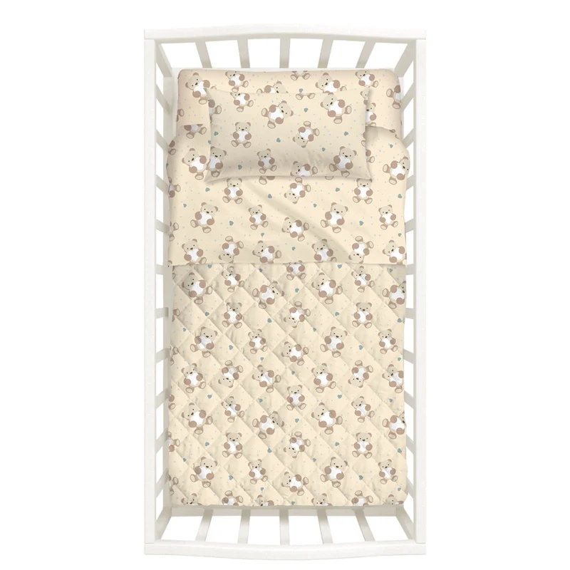 Copriletto con Paracolpi orsacchiotti in Cotone 80 gr/mq