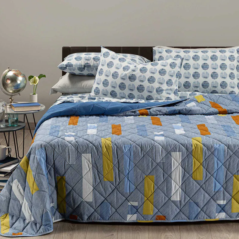 Copriletto Primaverile denim in Cotone 80 gr/mq